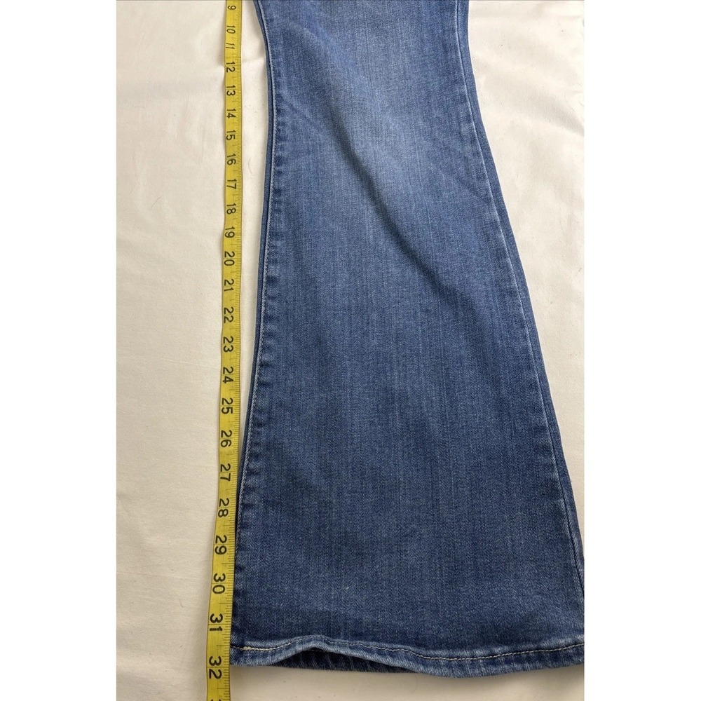 Levis 726 High Rise Flare Jeans Womens 31x32 Blue Stretch Denim Western Cowgirl - Picture 8 of 9